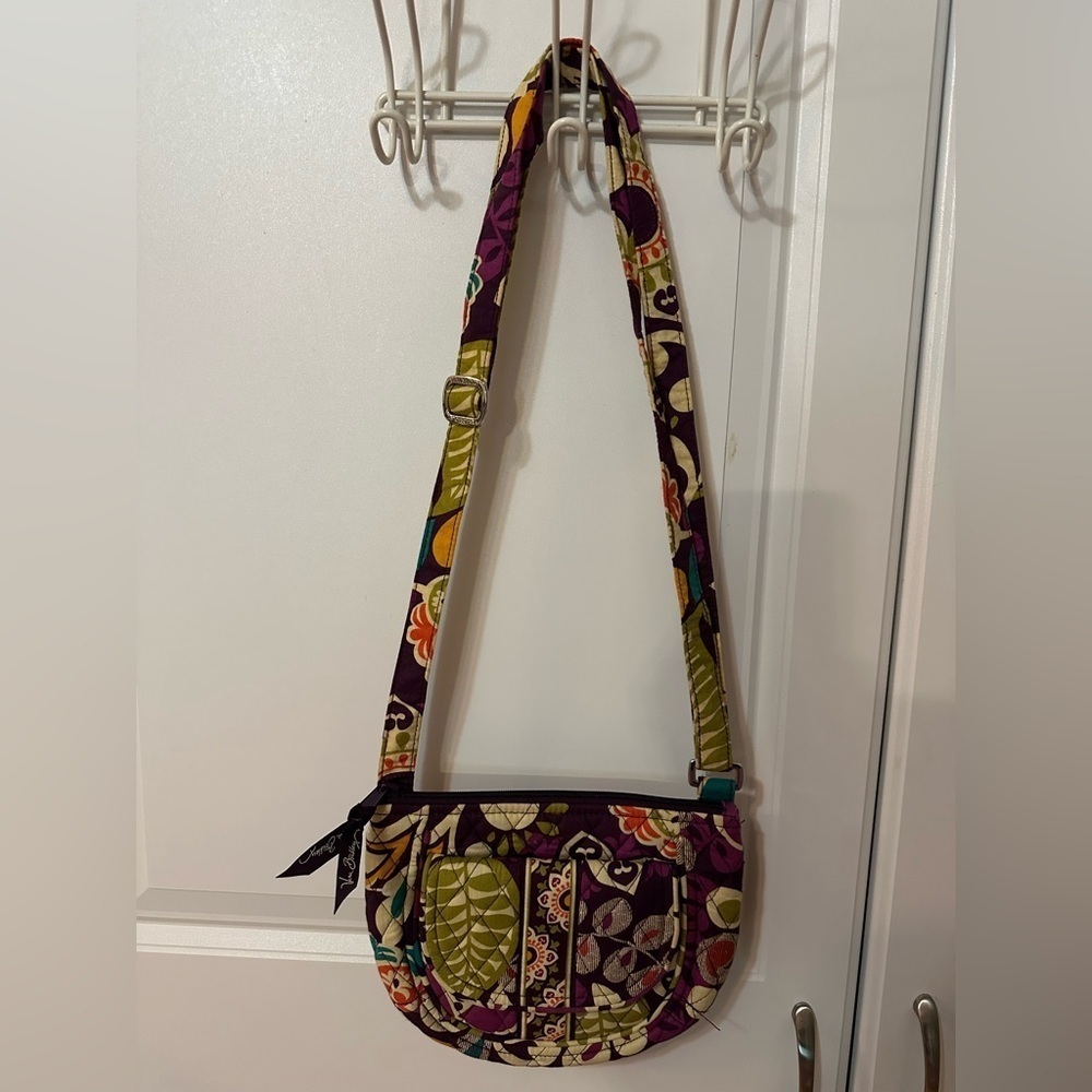 Vera Bradley Lizzy Plum Crazy Little Hipster Crossbody Purse / Bag